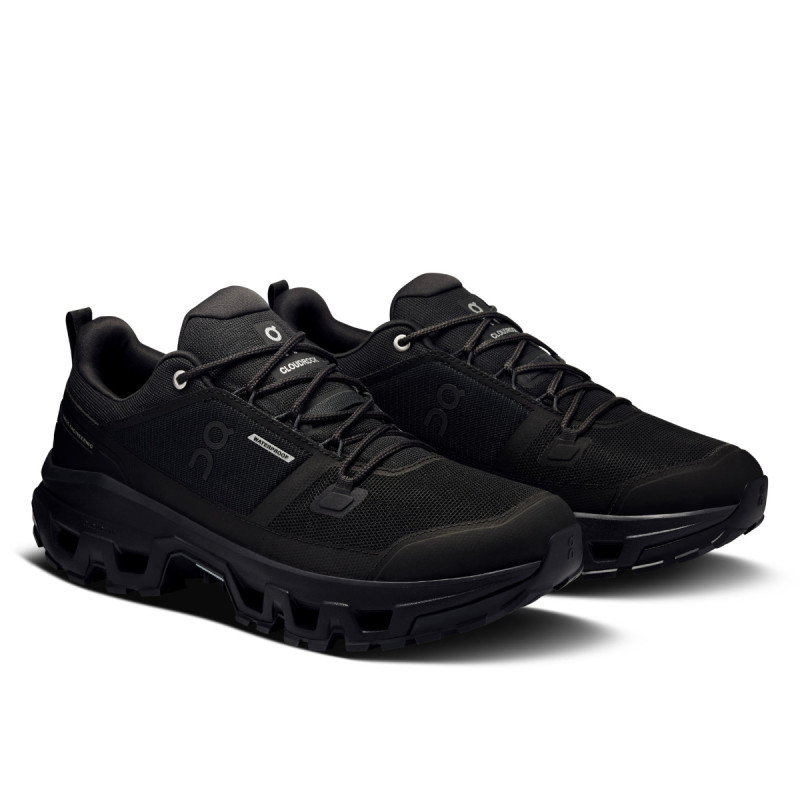 Dámske turistické topánky On CLOUDROCK LOW WATERPROOF  - čierna