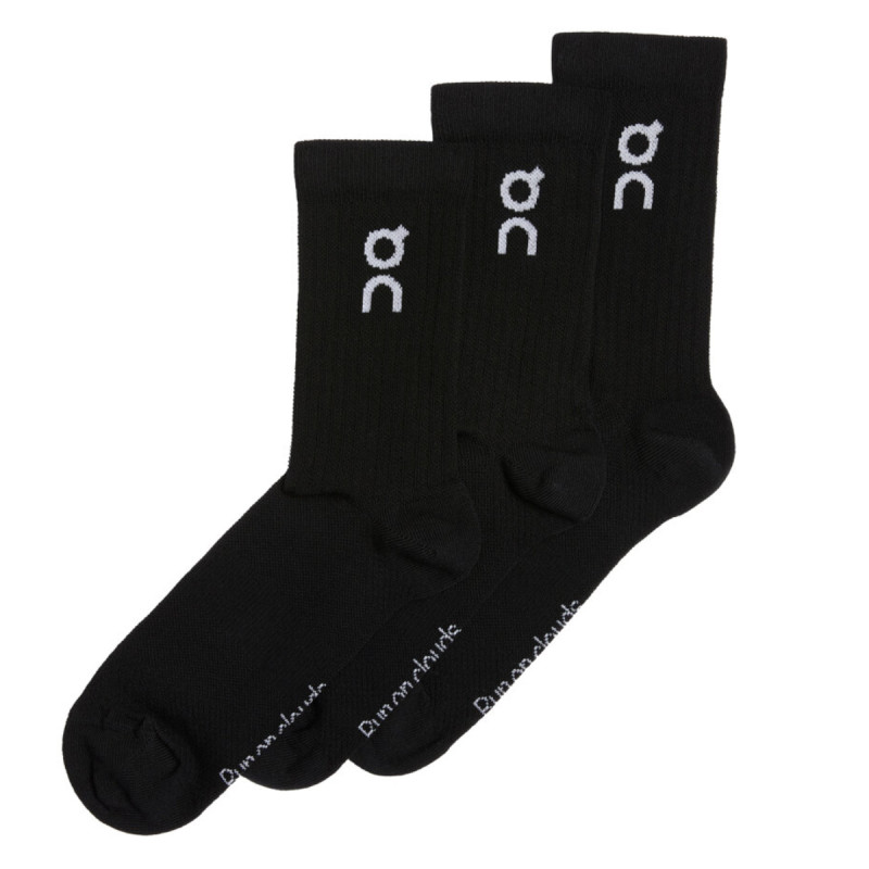 Ponožky On LOGO SOCK HIGH 3 PÁRY  - čierna