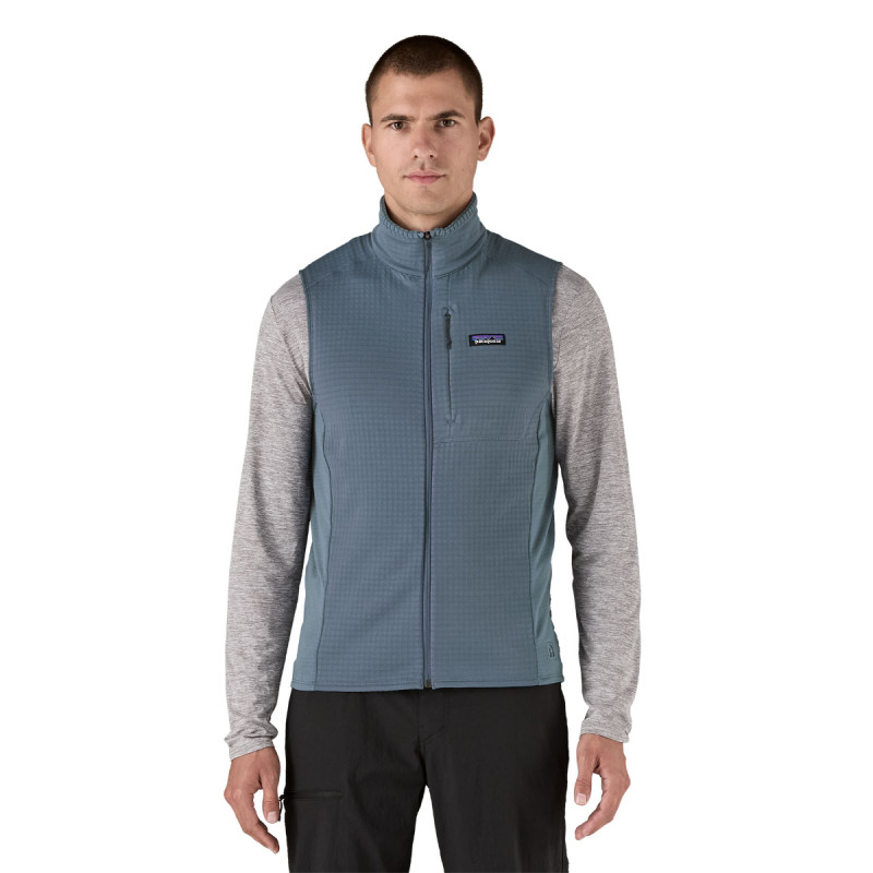 Pánska vesta Patagonia R1 FLEECE VEST  - svetlo modrá