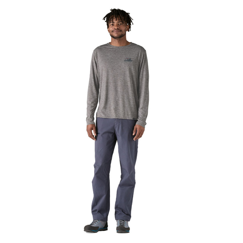 Pánske funkčné tričko Patagonia LONG-SLEEVED CAPILENE COOL DAILY GRAPHIC SHIRT  - šedá