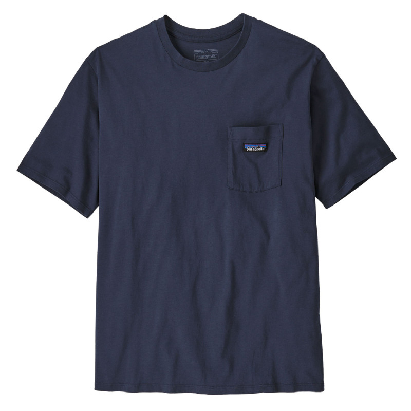 Pánske tričko Patagonia DAILY POCKET TEE  - tmavo modrá