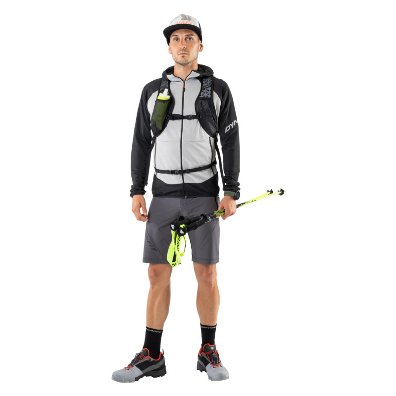 Pánská turistické mikina Dynafit TRANSALPER LIGHT POLARTEC HOODED JACKET  - světle šedá