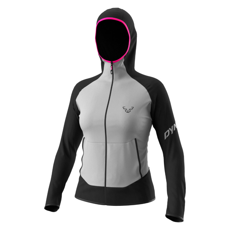 Dámska turistické mikina Dynafit TRANSALPER LIGHT POLARTEC HOODED JACKET  - svetlo šedá
