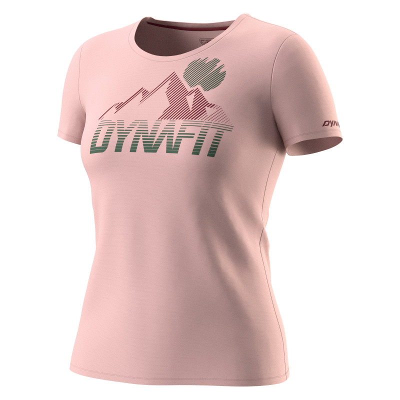 Dámske funkčné tričko Dynafit TRANSALPER GRAPHIC SHIRT  - svetlo ružová