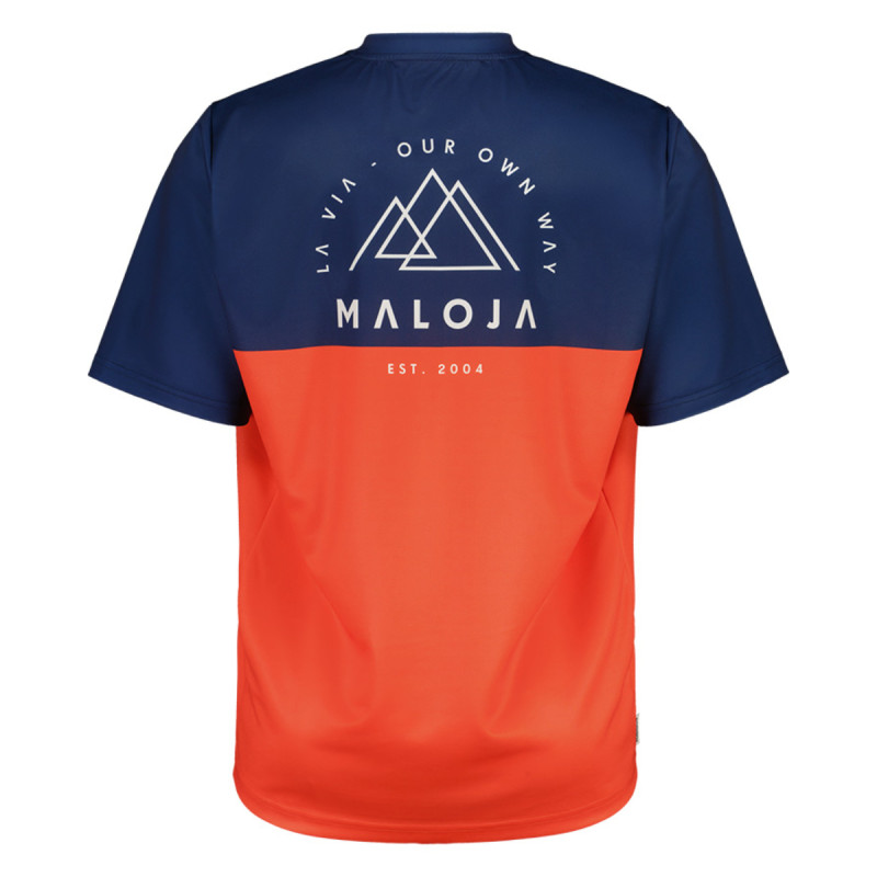 Pánsky cyklistický dres Maloja BARETTIM. ALL MOUNTAIN 1/2  - červená