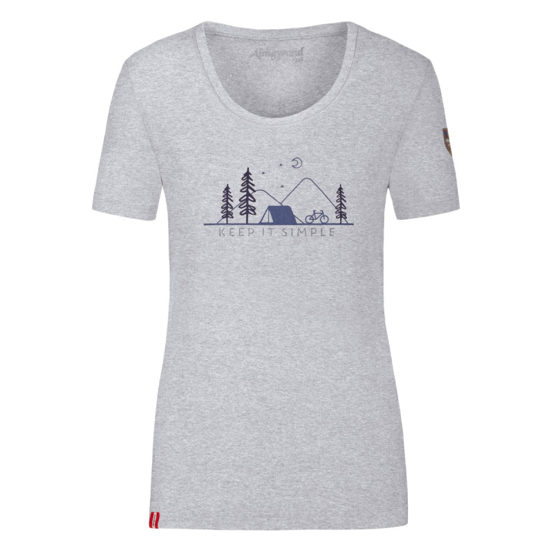 Dámske tričko Almgwand MERSCHENALM  - svetlo šedá