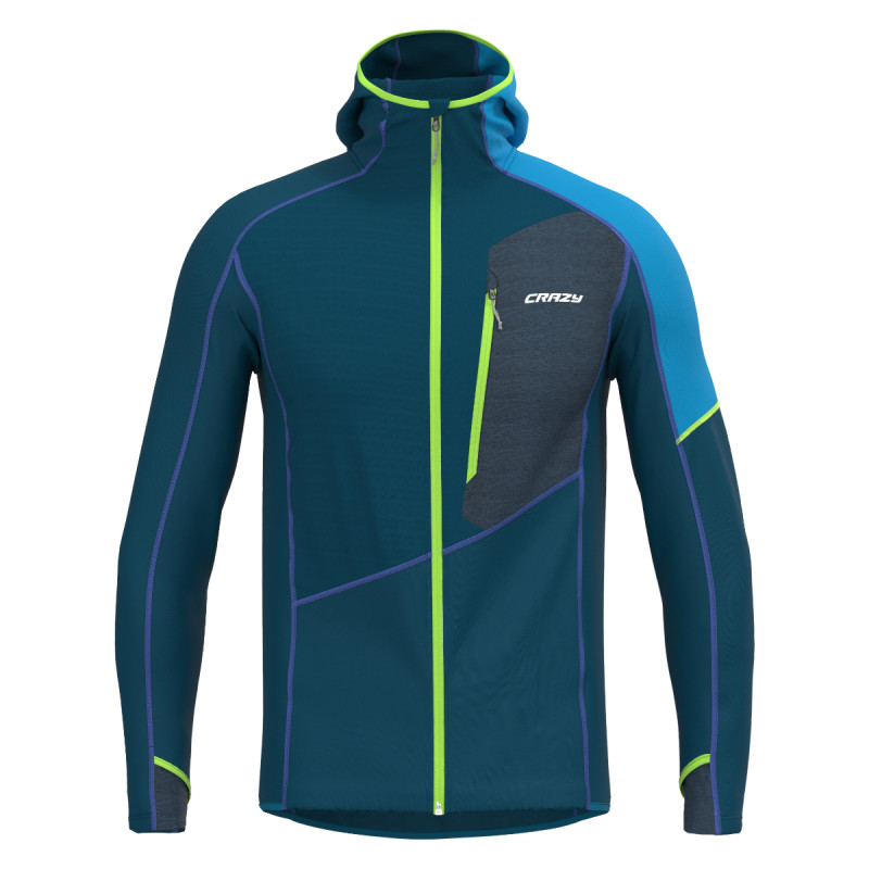 Pánska mikina Crazy TRAVERSE  - petrolejová
