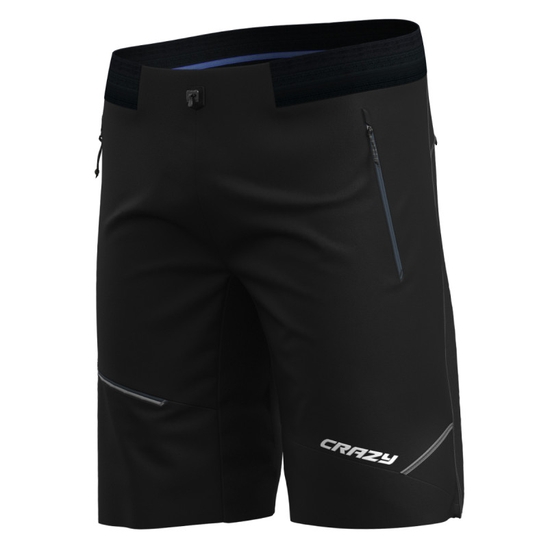 Pánske turistické kraťasy Crazy ACCELERATION  - čierna
