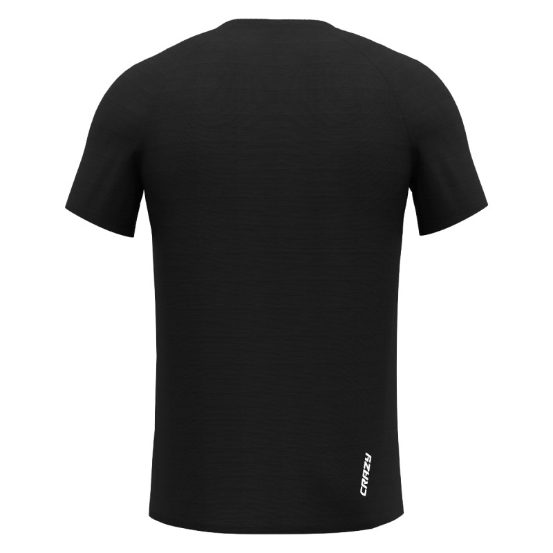 Pánske funkčné tričko Crazy LOGO  - čierna