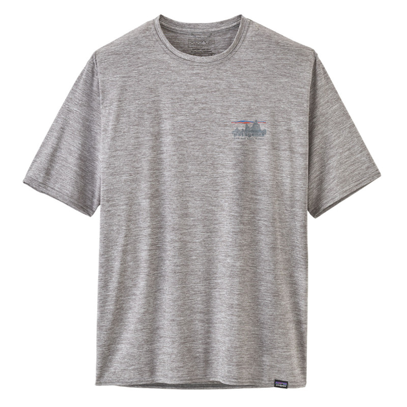 Pánske funkčné tričko Patagonia CAPILENE COOL DAILY GRAPHIC SHIRT  - svetlo šedá