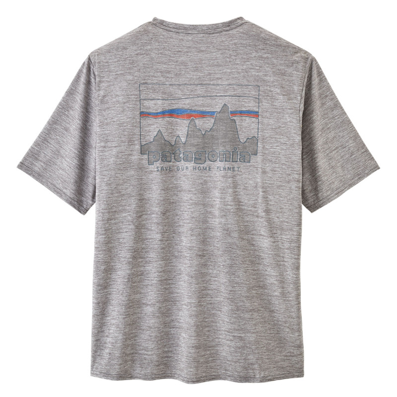 Pánske funkčné tričko Patagonia CAPILENE COOL DAILY GRAPHIC SHIRT  - svetlo šedá