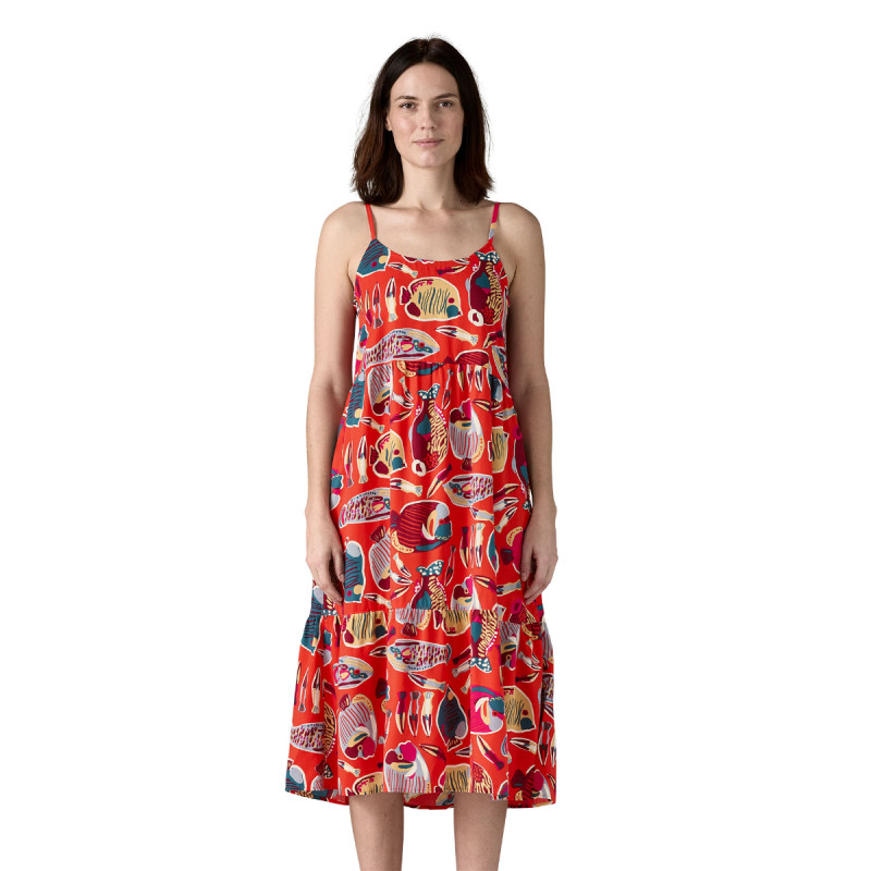 Dámske šaty Patagonia TIDAL THREADS DRESS  - červená