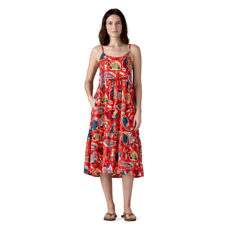 Dámske šaty Patagonia TIDAL THREADS DRESS  - červená