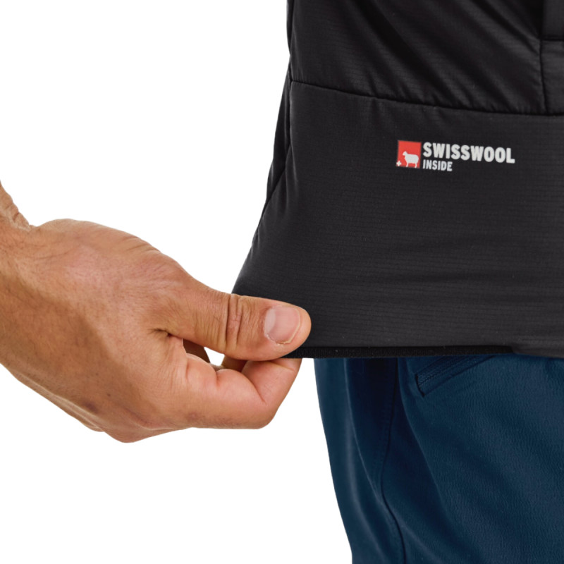 Pánska vesta Ortovox SWISSWOOL PIZ DUAN VEST  - čierna