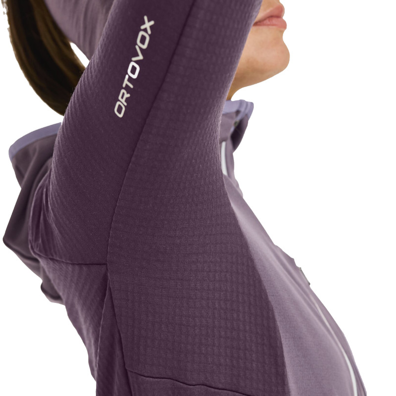 Dámska mikina Ortovox FLEECE GRID HOODY  - fialová