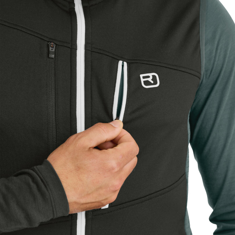 Pánska vesta Ortovox FLEECE GRID VEST  - tmavo modrá