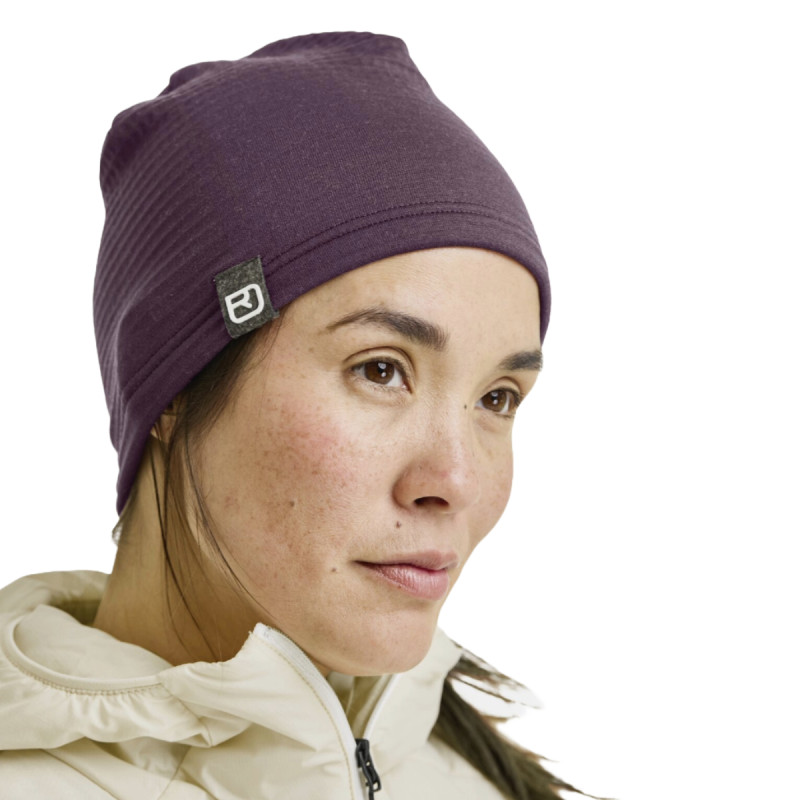 Čepice Ortovox FLEECE GRID BEANIE  - tmavě fialová