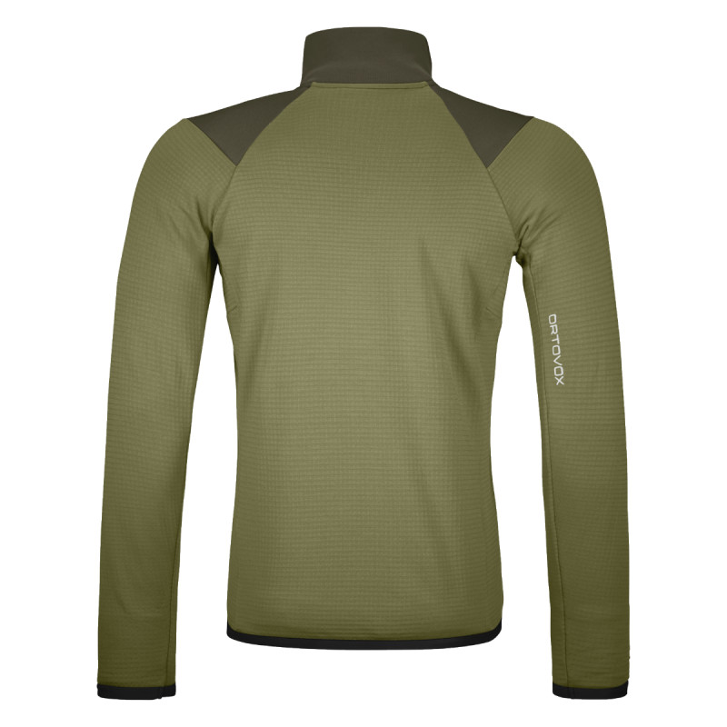 Pánska mikina Ortovox FLEECE GRID JACKET  - khaki