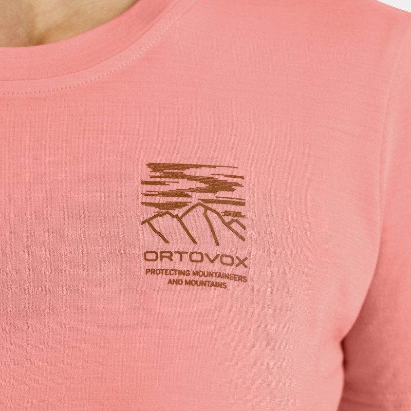 Dámske funkčné tričko Ortovox 150 COOL MTN MISSION TS  - svetlo ružová