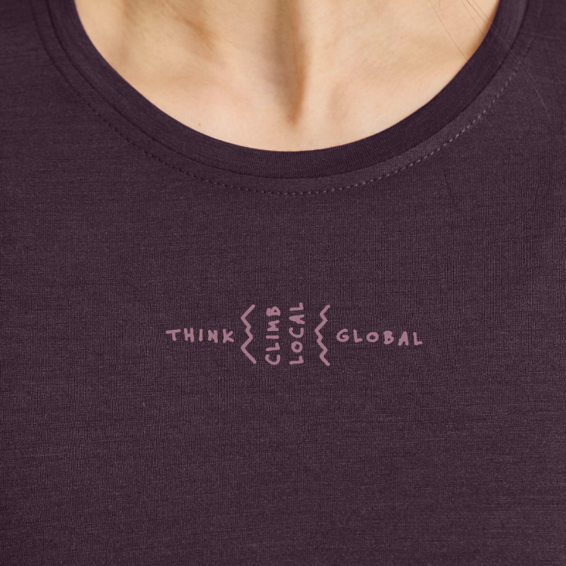 Dámske funkčné tričko Ortovox 150 COOL CLIMB LOCAL TS  - tmavo ružová