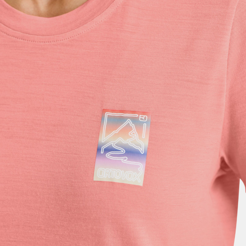 Dámske funkčné tričko Ortovox 140 COOL MTN GRADIENT TS  - svetlo fialová