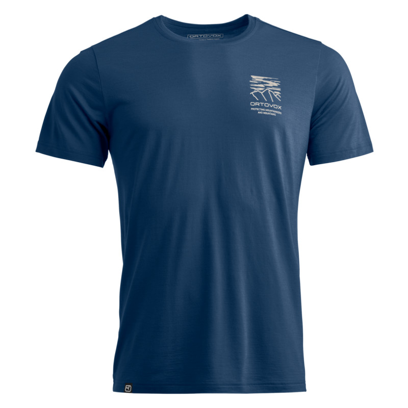 Pánske funkčné tričko Ortovox 150 COOL MTN MISSION TS  - tmavo modrá
