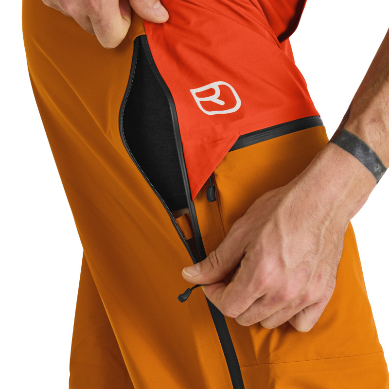 Pánské kalhoty Ortovox 3L RAVINE SHELL PANTS  - oranžová