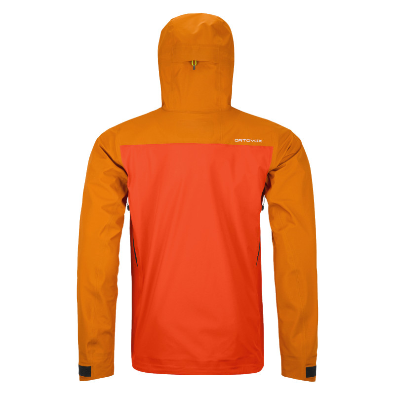 Pánska bunda Ortovox 3L RAVINE SHELL JACKET  - oranžová