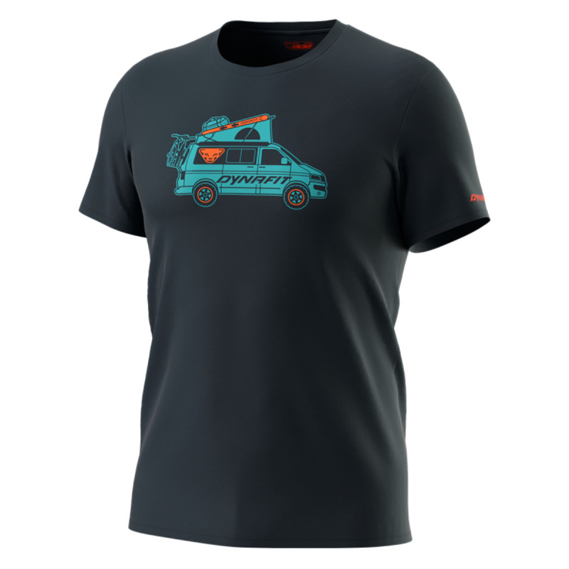 Pánske tričko Dynafit GRAPHIC COTTON T-SHIRT  - tmavo modrá