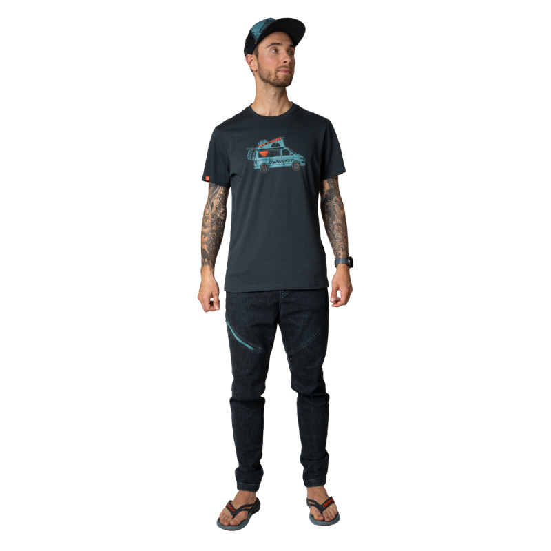 Pánske tričko Dynafit GRAPHIC COTTON T-SHIRT  - tmavo modrá