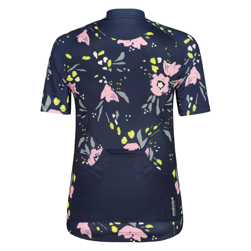 Dámsky cyklistický dres Maloja VILSAM. AOP 1/2  - tmavo modrá