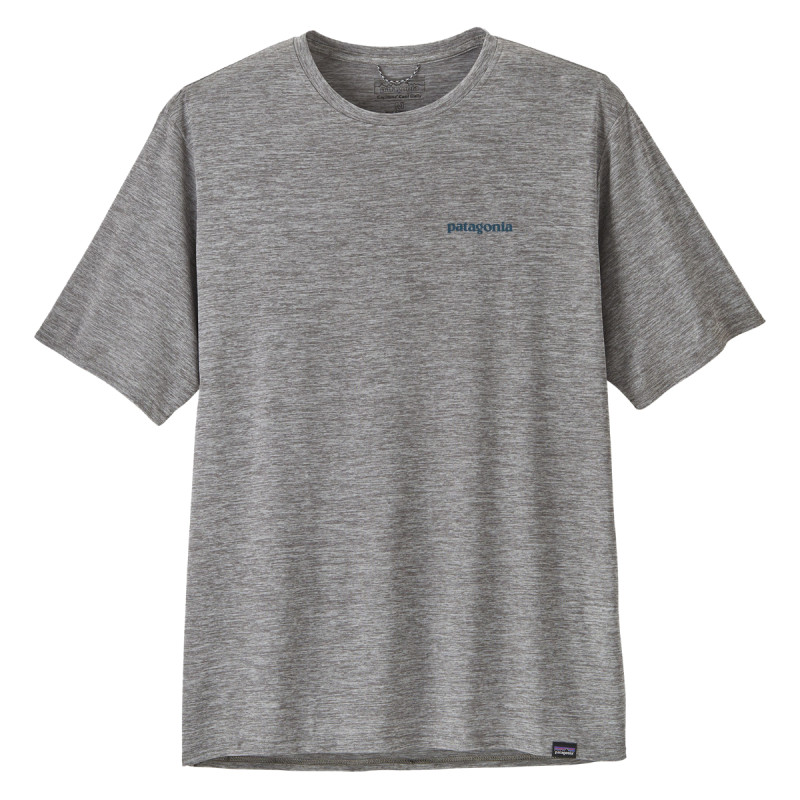 Pánske funkčné tričko Patagonia CAPILENE COOL DAILY GRAPHIC SHIRT - WATERS  - šedá