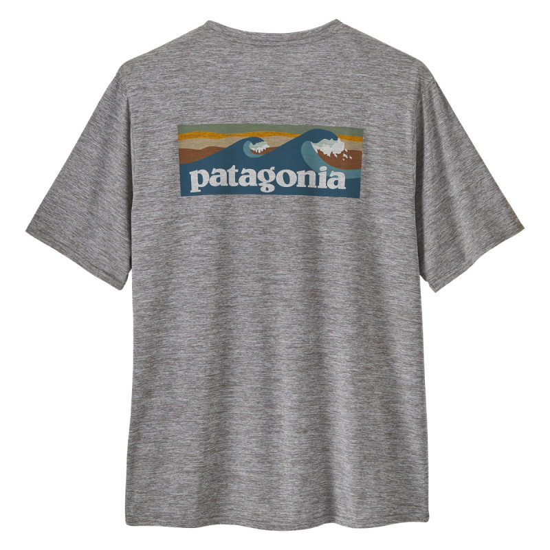 Pánske funkčné tričko Patagonia CAPILENE COOL DAILY GRAPHIC SHIRT - WATERS  - šedá