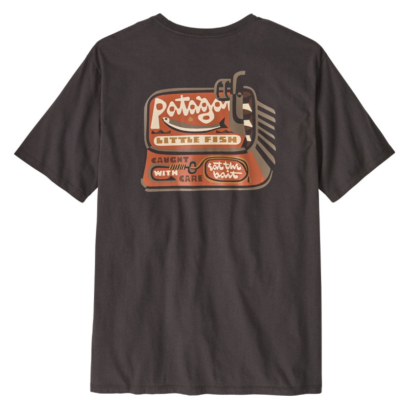 Pánske tričko Patagonia AQUATIC ACTION ORGANIC T-SHIRT  - tmavo šedá