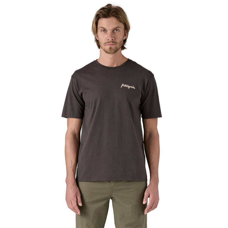 Pánske tričko Patagonia AQUATIC ACTION ORGANIC T-SHIRT  - tmavo šedá