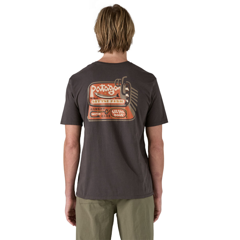 Pánske tričko Patagonia AQUATIC ACTION ORGANIC T-SHIRT  - tmavo šedá