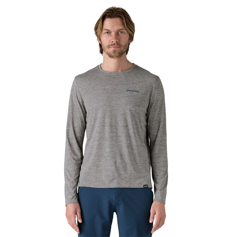 Pánske funkčné tričko Patagonia LONG-SLEEVED CAPILENE COOL DAILY GRAPHIC SHIRT - WATERS  - šedá