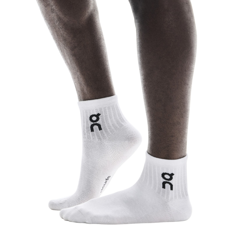 Ponožky On LOGO SOCK MID 3 PÁRY  - biela