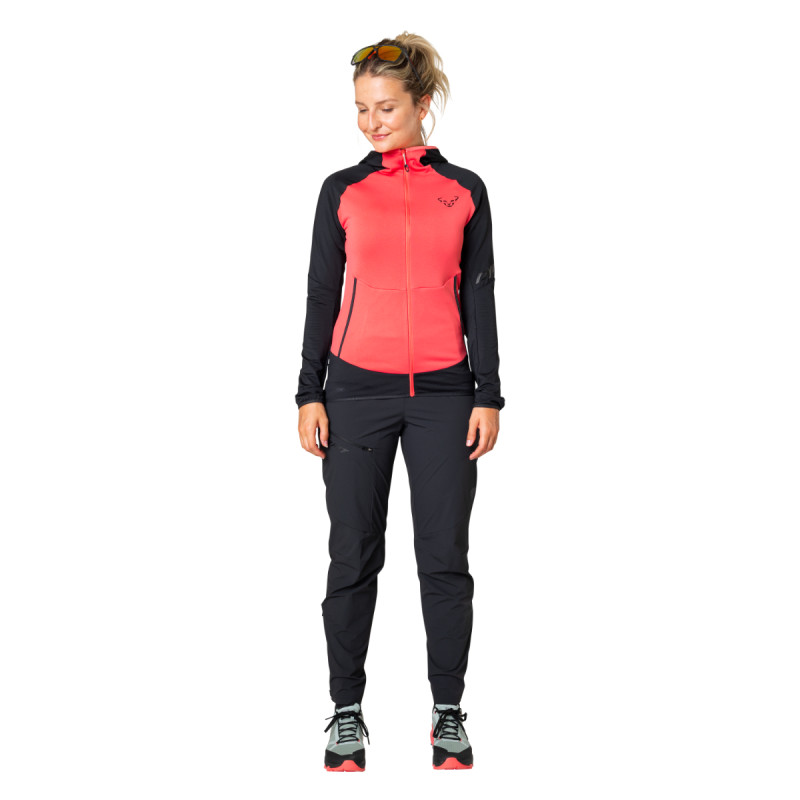 Dámska turistické mikina Dynafit TRANSALPER LIGHT POLARTEC HOODED JACKET  - ružová