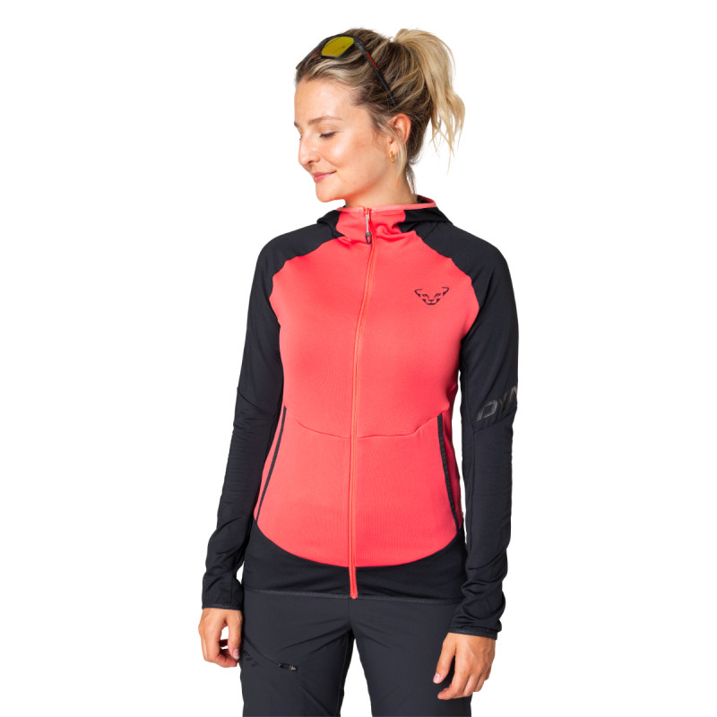 Dámska turistické mikina Dynafit TRANSALPER LIGHT POLARTEC HOODED JACKET  - ružová