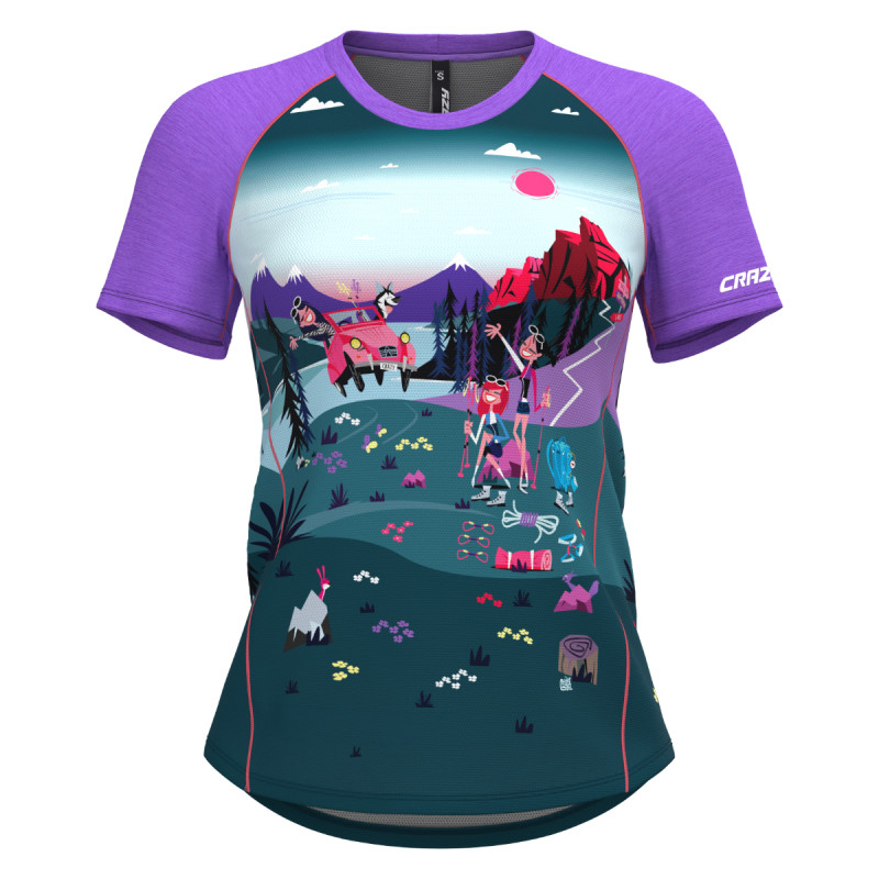 Dámske turistické funkčné tričko Crazy ALPINSTAR