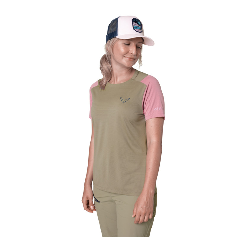 Dámské funkční tričko Dynafit TRANSALPER SHORT-SLEEVED  - světle hnědá