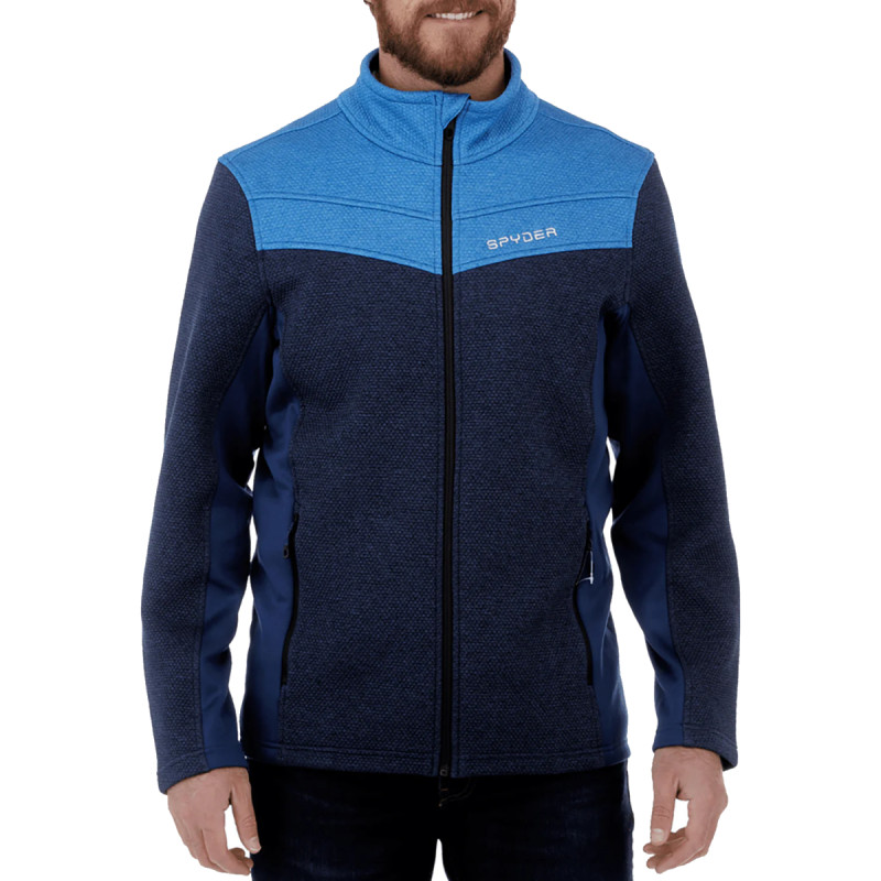 Pánska bunda Spyder WENGEN ENCORE FULL ZIP-FLEECE  - modrá
