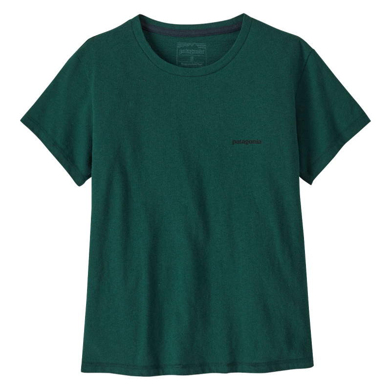 Dámske tričko Patagonia P-6 LOGO RESPONSIBILI-TEE  - tmavo zelená
