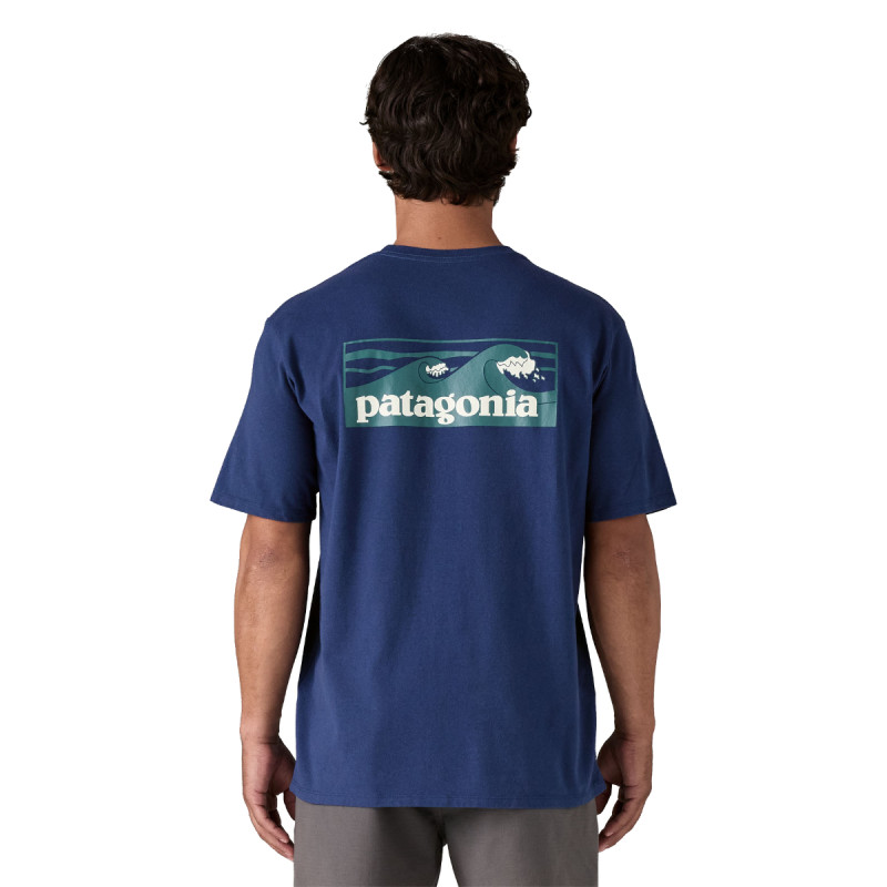 Pánské tričko Patagonia BOARDSHORT LOGO POCKET RESPONSIBILI-TEE  - tmavě modrá
