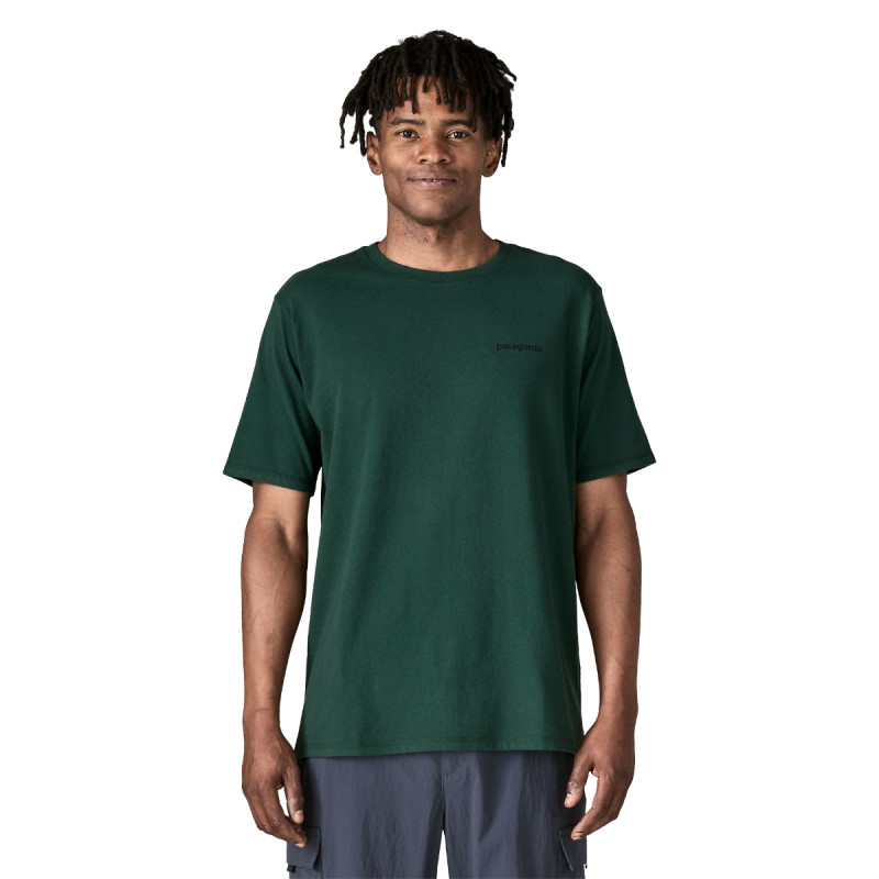 Pánske tričko Patagonia P-6 LOGO RESPONSIBILI-TEE  - tmavo zelená