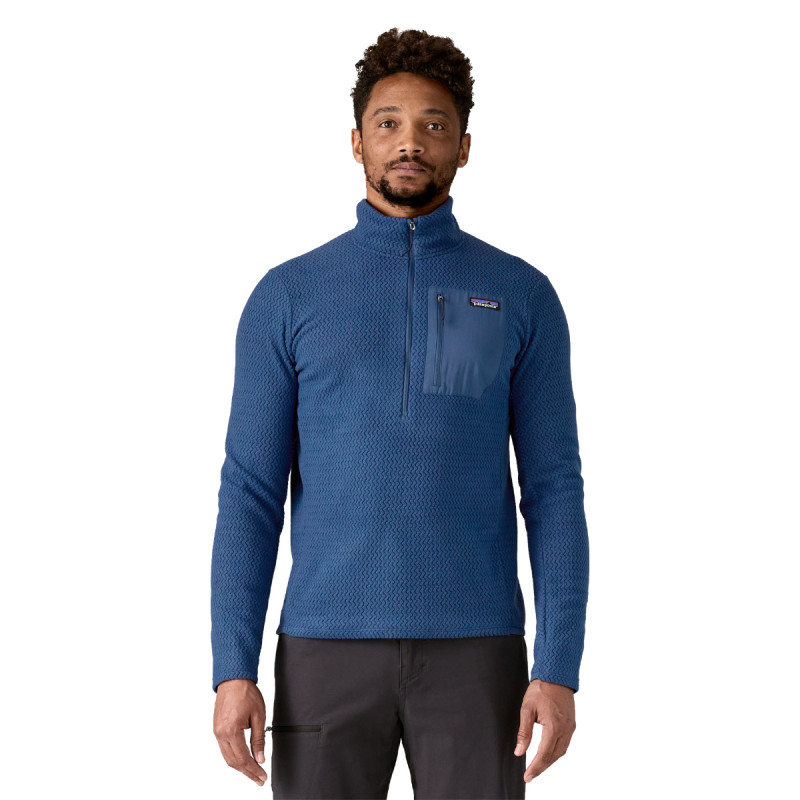 Pánska mikina Patagonia R1 AIR ZIP-NECK  - tmavo modrá