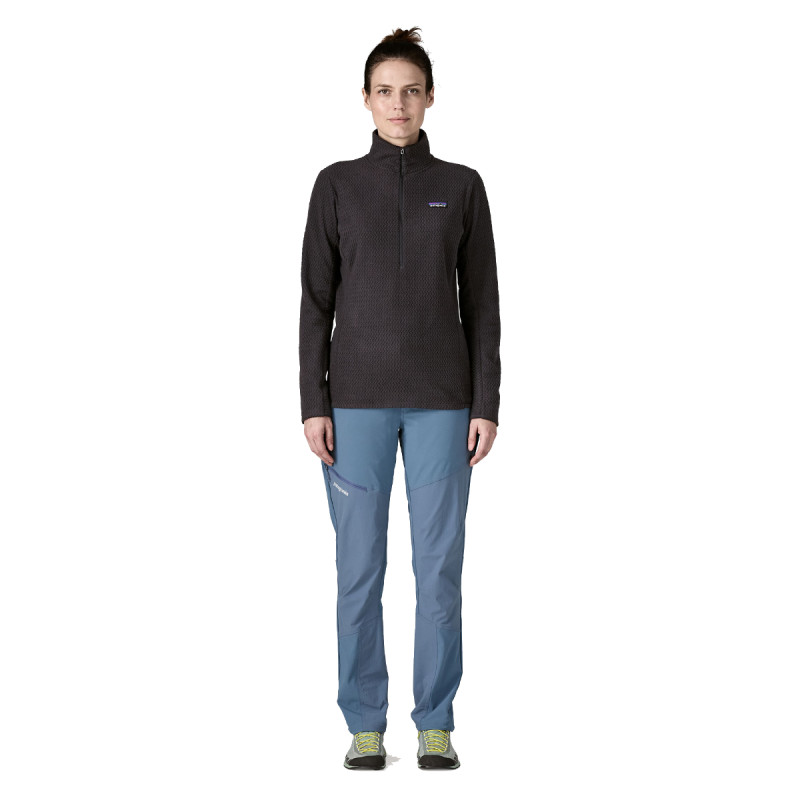Dámska mikina Patagonia R1 AIR ZIP-NECK  - čierna