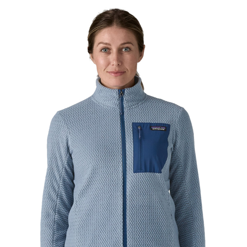 Dámská mikina Patagonia R1 AIR FLEECE JACKET  - světle modrá