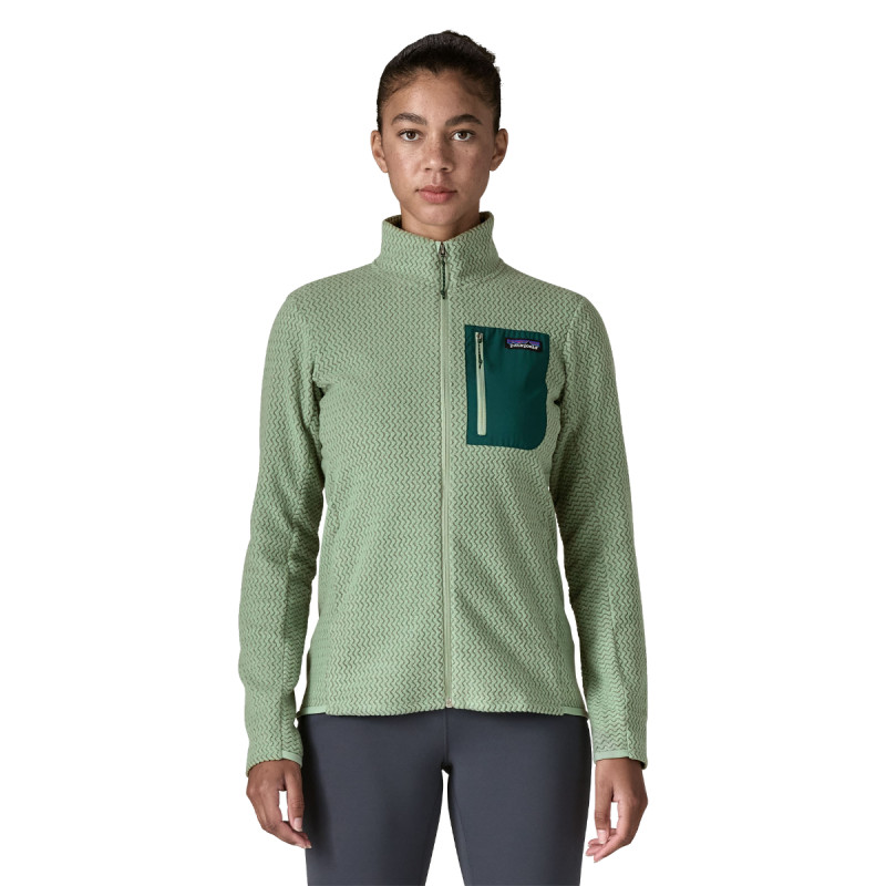 Dámska mikina Patagonia R1 AIR FLEECE JACKET  - svetlo zelená